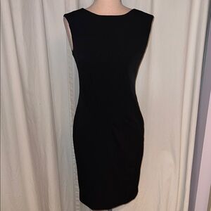 Calvin Klein Black Mini Dress sz 2 tailored lines nwot